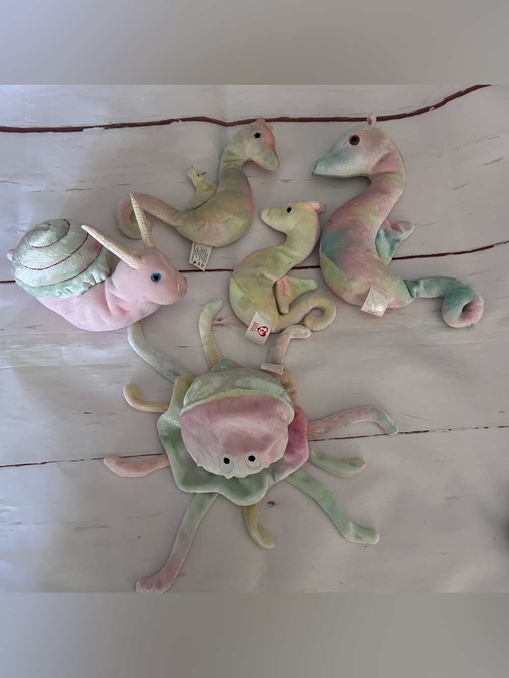🪼 Ty Beanie Baby Pastel Tie-Dye Bundle